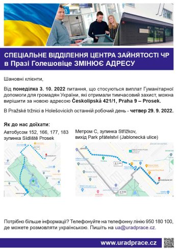 Украинцев в Праге предупредили о переезде Центра занятости — фото 1