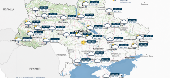 Карта погоди в Україні 22 вересня