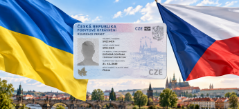 Прапори України та Чехії і дозвіл на проживання