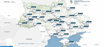 Карта погоди в Україні 17 жовтня