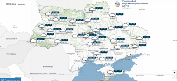 Карта погоди в Україні 29 жовтня