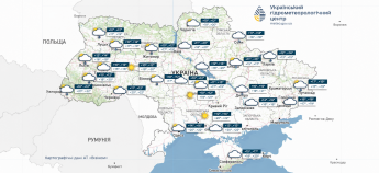 Карта погоди в Україні 15 вересня