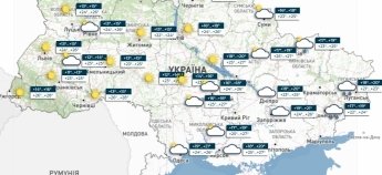 Карта погоди в Україні 26 липня