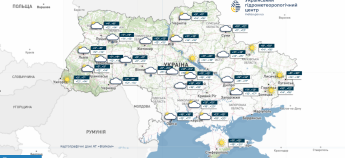 Карта погоди в Україні 24 жовтня