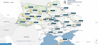 Карта погоди в Україні 8 жовтня