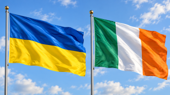 Прапори України та Ірландії