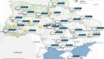 Карта погоди в Україні 23 липня