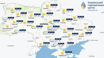 Карта погоди в Україні 25 серпня