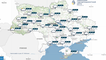 Карта погоди в Україні 16 жовтня