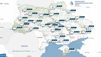Карта погоди в Україні 22 жовтня