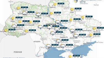 Карта погоди в Україні 17 липня