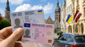 Водійські права України та Латвії