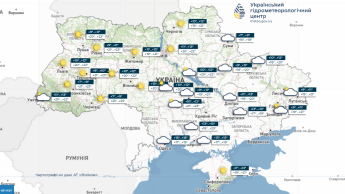 Карта погоди в Україні 8 жовтня
