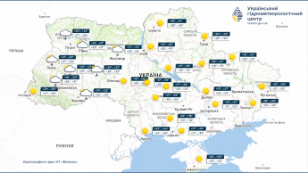 Карта погоди в Україні 22 серпня