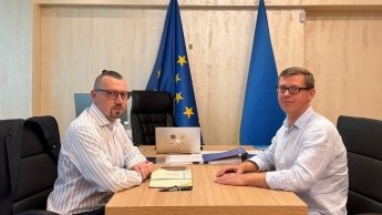 Віталій Безгін та Павло Фролов у кабінеті