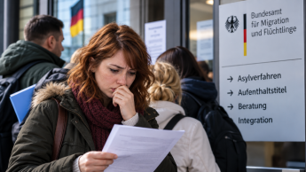 Українка у ФРН вивчає докуименти на параграф 24