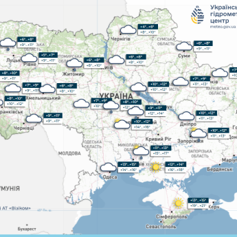 Карта погоди в Україні 28 жовтня