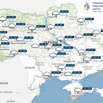 Карта погоди в Україні 29 жовтня