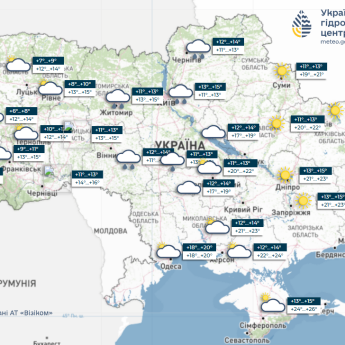Карта погоди в Україні 12 жовтня