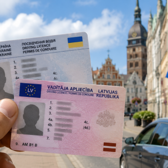 Водійські права України та Латвії