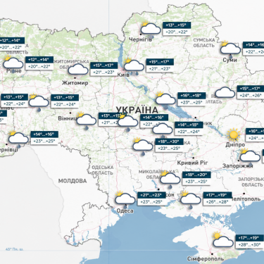 Карта погоди в Україні 3 вересня