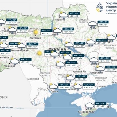 Карта погоды в Украине 4 июля
