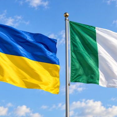 Прапори України та Ірландії