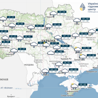 Карта погоди 18 жовтня