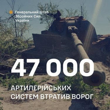 Повідомлення ГШ ЗСУ про знищення артсистем РФ