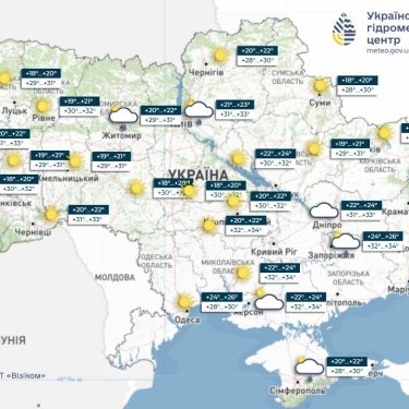 Карта погоди в Україні 4 серпня