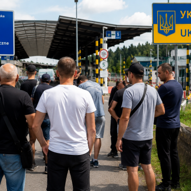 Українці на кордоні з Польщею