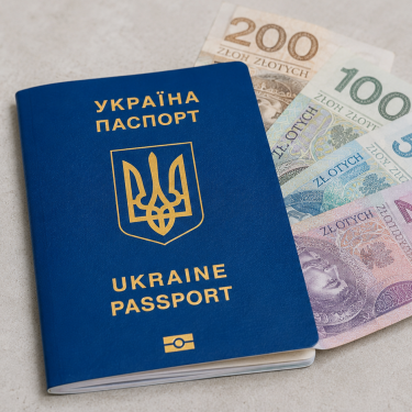 Паспорт України і польські злоті