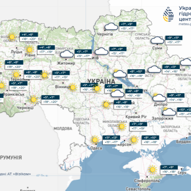 Карта погоди 4 жовтня