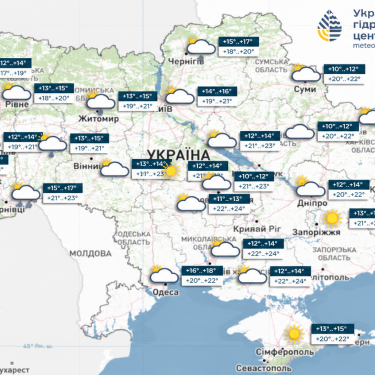 Карта погоди в Україні 18 вересня