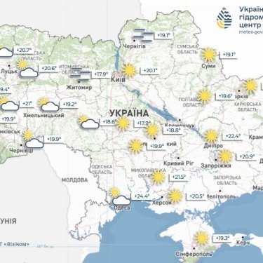 Карта погоди в Україні 2 липня