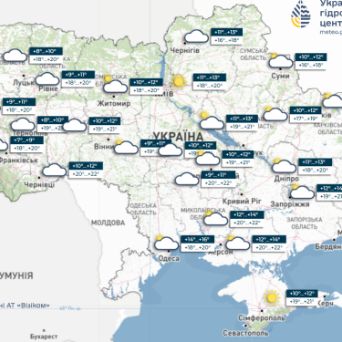 Карта погоди в Україні 7 жовтня