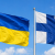 Флаги Финляндии и Украины