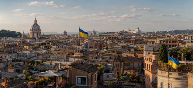 Прапори України в Римі