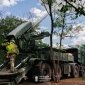 САУ Украины на боевой позиции