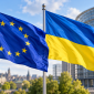 Флаги ЕС и Украины